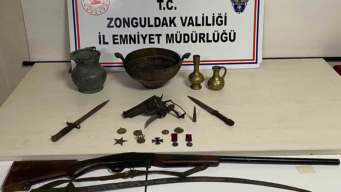 Zonguldak'ta tarihi eser kaçakçılığı operasyonu 1 şüpheli gözaltında