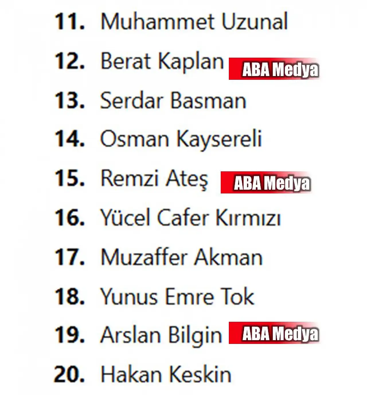 TTK'da 30 işçinin ismi belli oldu