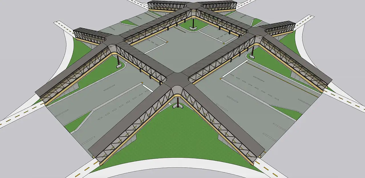 Çatmaca'daki akıllı kavşağa akıllı üst geçit