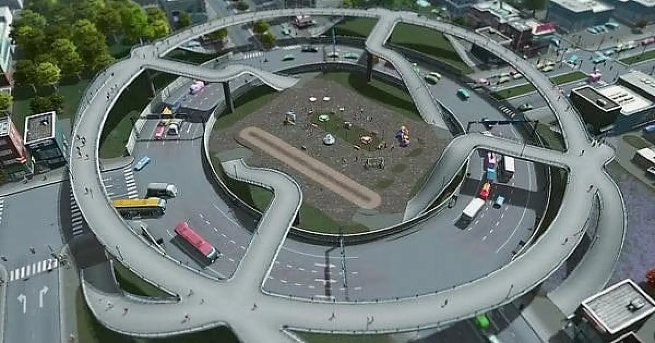 Çatmaca'daki akıllı kavşağa akıllı üst geçit