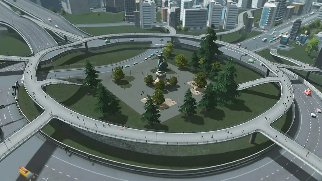 Çatmaca'daki akıllı kavşağa akıllı üst geçit