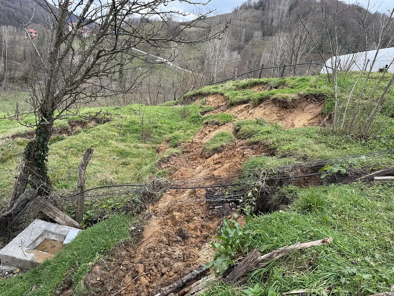 Köyde heyelan korkusu