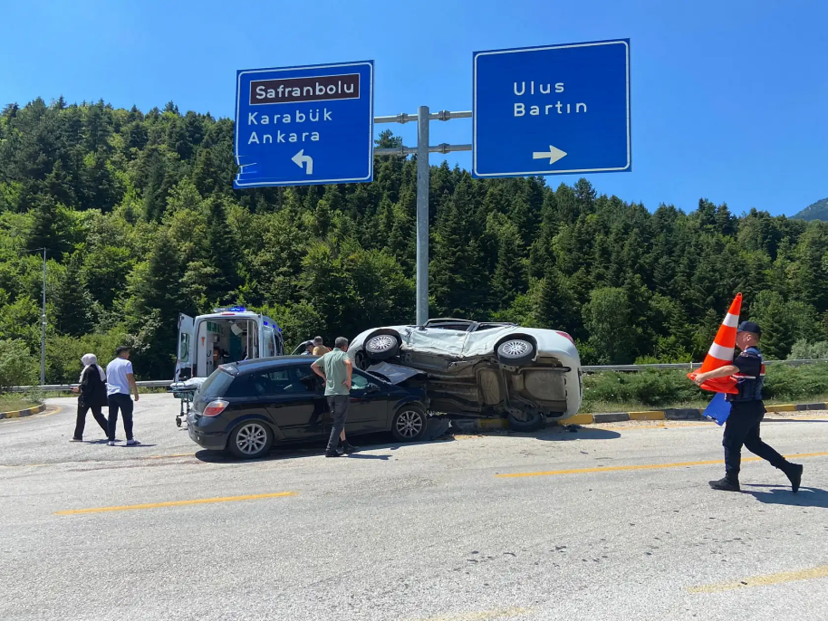 Bartın Karabük yolunda feci kaza