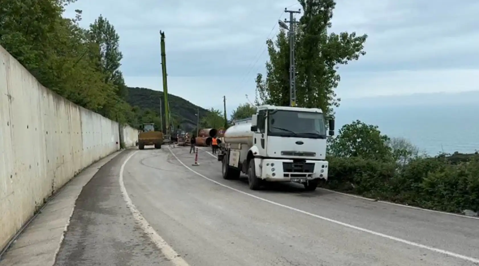 Heyelanlı bölgede çalışma başlatıldı