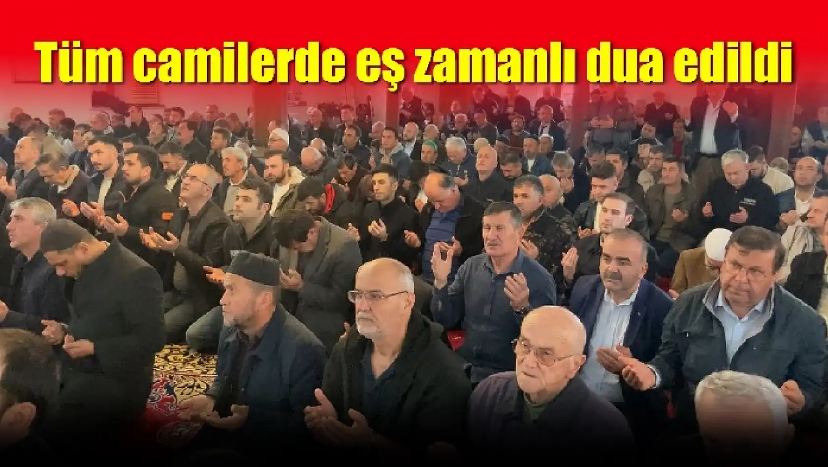 Bartın'da tüm camilerde dua edili