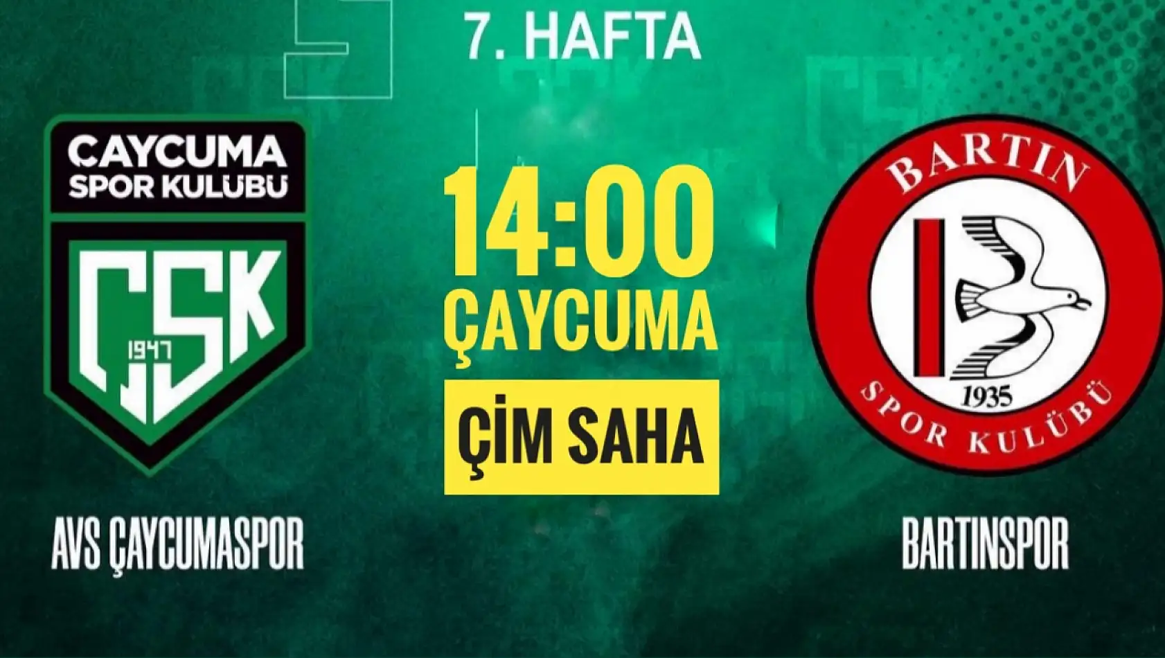 Bartınspor AVS Çaycumaspor deplasmanında