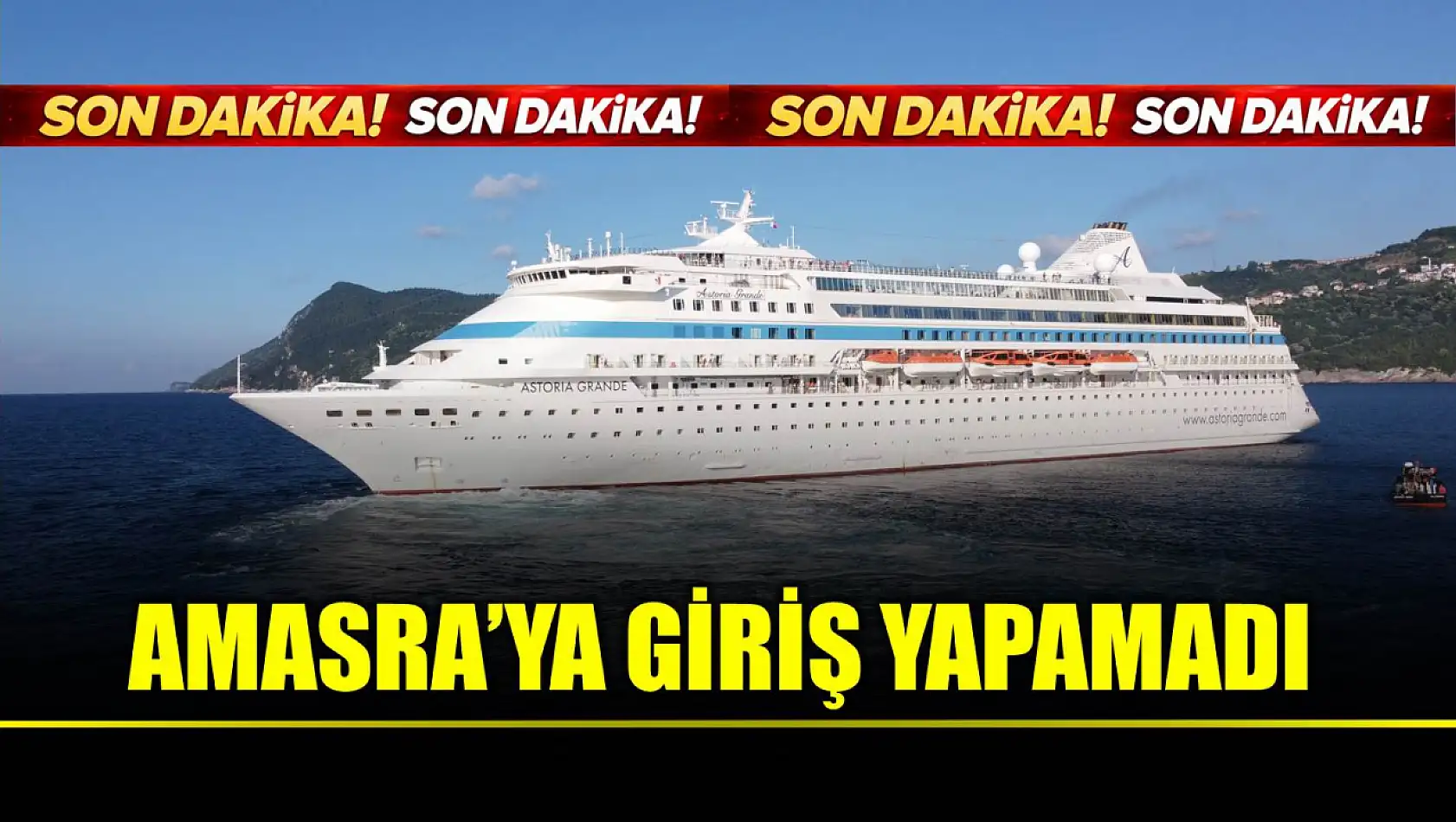 Dev kruvaziyer Amasra'ya giriş yapamadı