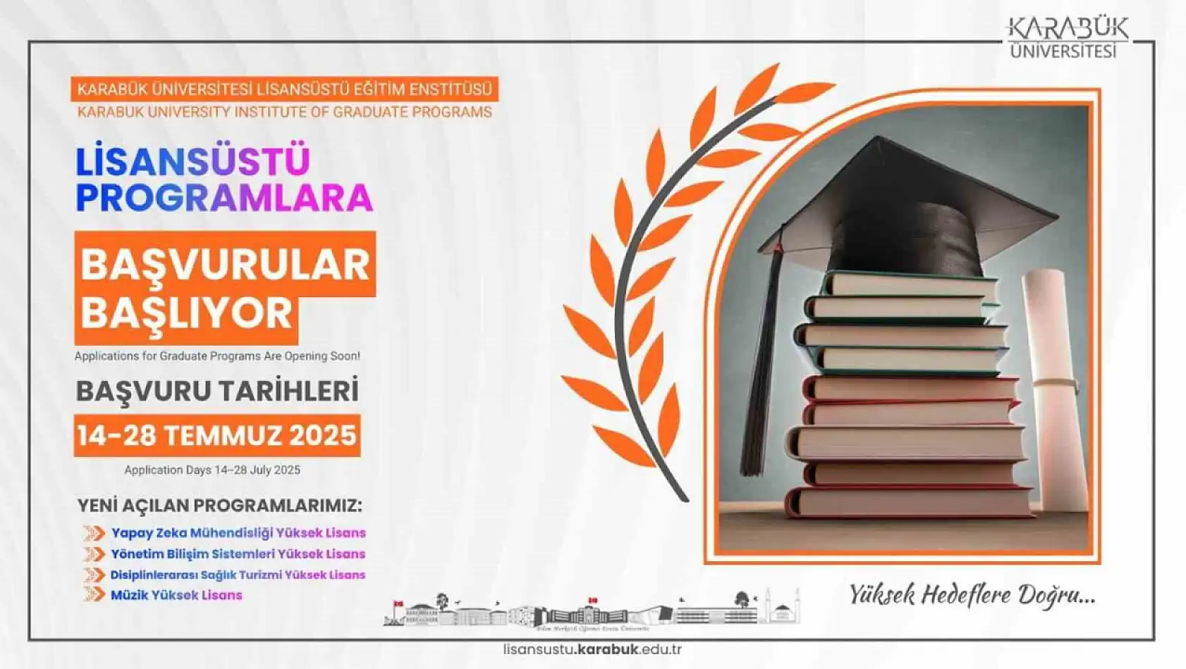 KBÜ'de lisansüstü programlara başvurular 14 Temmuz'da başlayacak