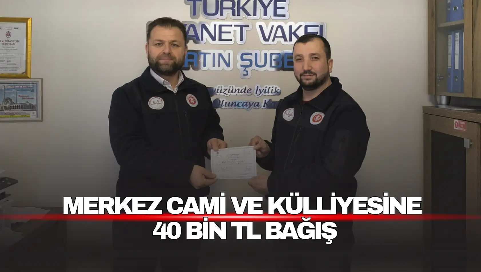 Merkez Cami ve Külliyesine  40 Bin TL Bağış