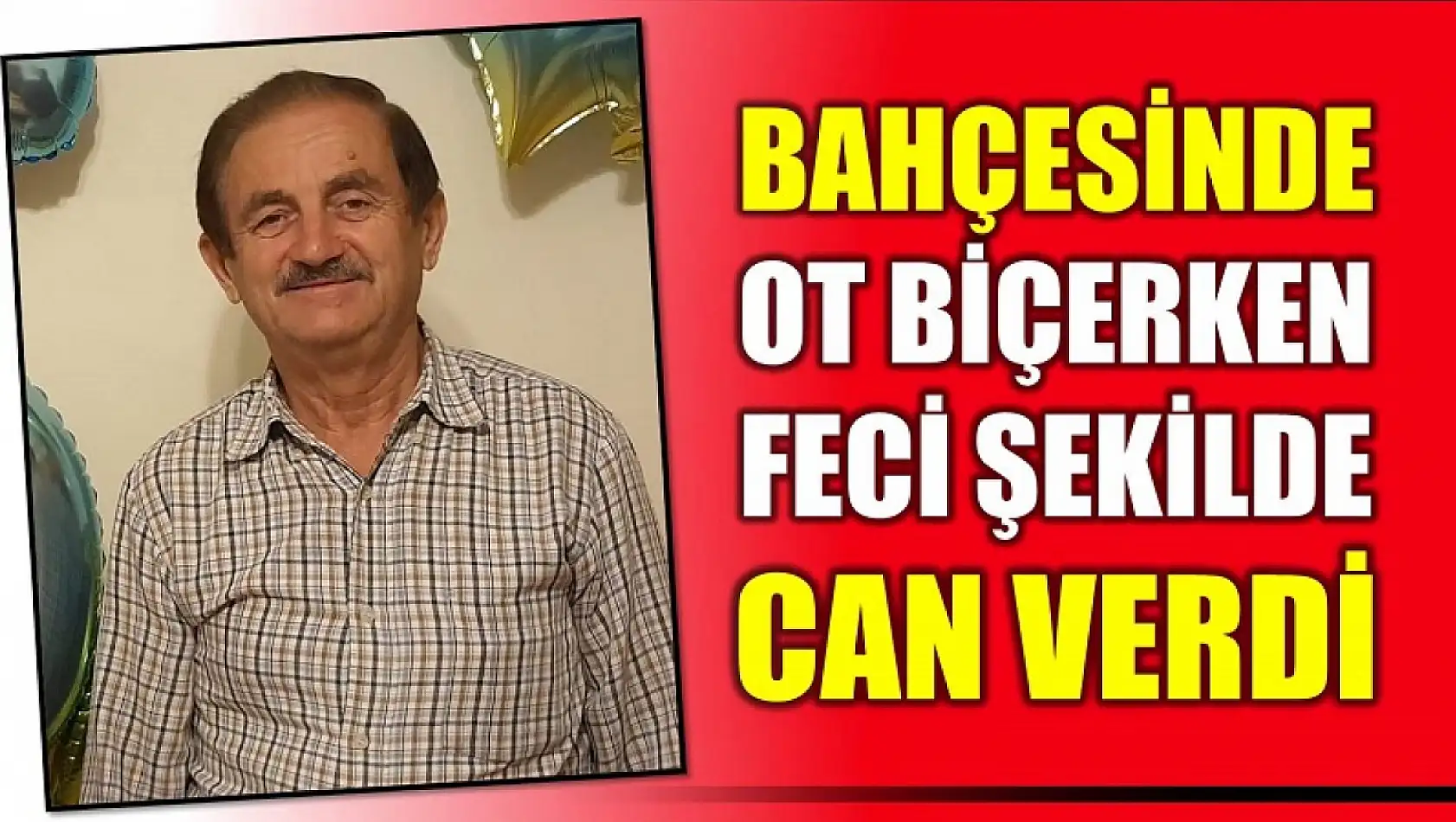 Ot biçerken feci şekilde can verdi