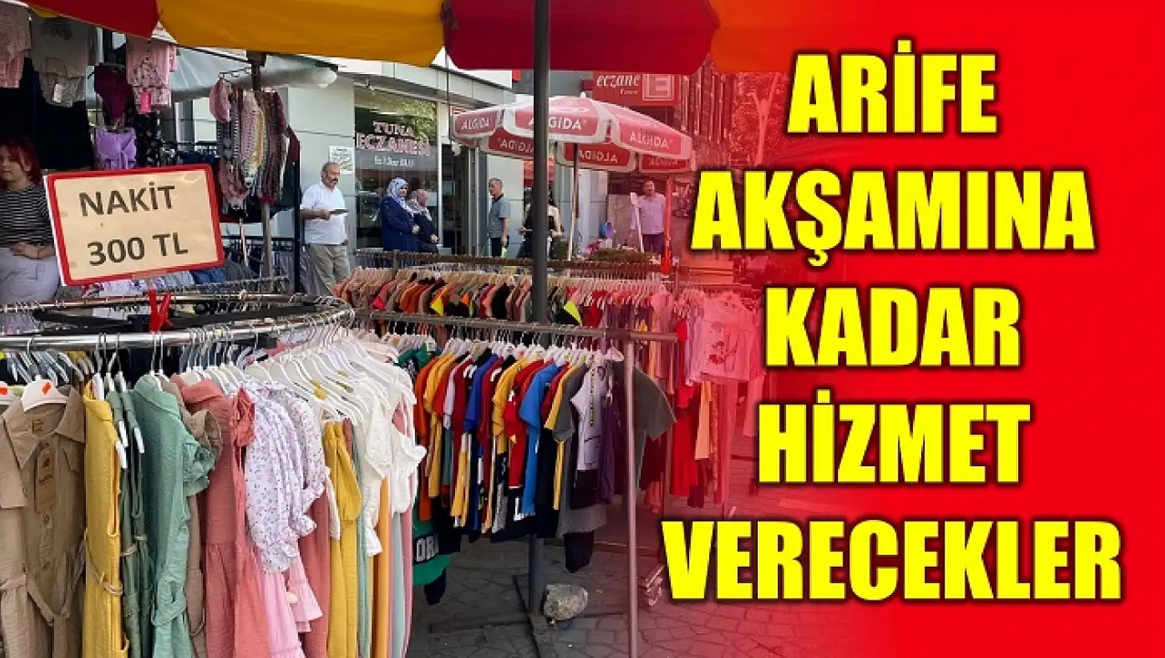 Pazarda bayram mesaisi