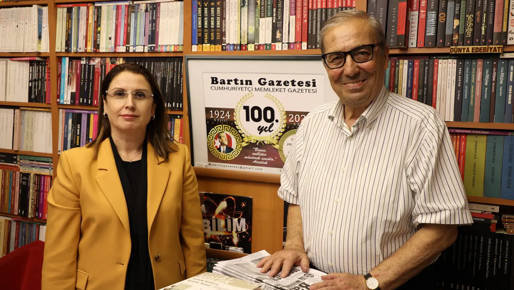 Vali Arslan, Bartın Gazetesi'nin 100'üncü yaşını kutladı