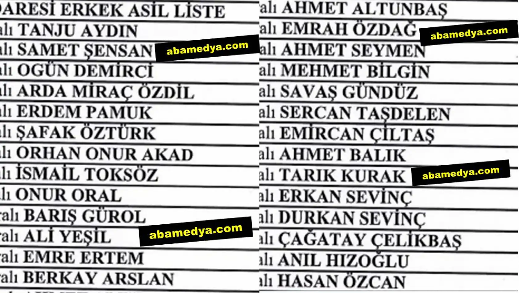 Bartın TYP kura sonuçları