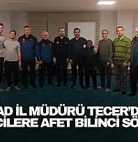 AFAD İl Müdürü TECER'den Öğrencilere Afet Bilinci Söyleşisi