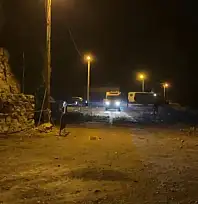 Amasra'da kaya parçaları karavanların bulunduğu alana düştü