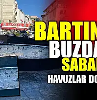 Bartın'da buzdan sabah