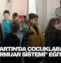 Bartın'da Çocuklara 'Fermuar Sistemi' Eğitimi