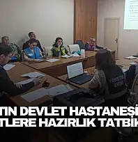 Bartın Devlet Hastanesi'nde Afetlere Hazırlık Tatbikatı