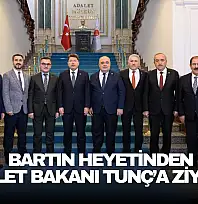 Bartın Heyetinden Adalet Bakanı Tunç'a Ziyaret
