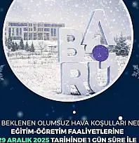 Bartın Üniversitesi'nde eğitime tatili