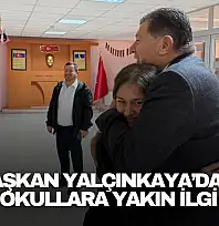 Başkan Yalçınkaya'dan Okullara Yakın İlgi