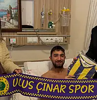 Çınar Spor futbolcusuna geçmiş olsun ziyareti