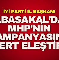 Kabasakal'dan MHP'nin Kampanyasına Sert Eleştiri