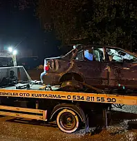 Kontrolden çıkan otomobil takla attı: 1 yaralı