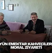Köyün Emektar Kahvecilerine Moral Ziyareti