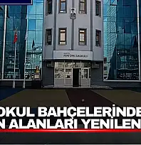 Okul Bahçelerinde Oyun Alanları Yenileniyor