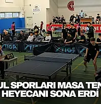 Okul Sporları Masa Tenisi  Heyecanı Sona Erdi