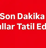 Okullar tatil edildi