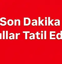 Okullar tatil edildi