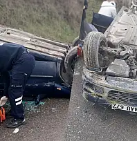 Otomobil takla attı