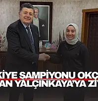 Türkiye Şampiyonu Okçudan Başkan Yalçınkaya'ya Ziyaret