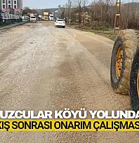 Tuzcular Köyü Yolunda Onarım Çalışması