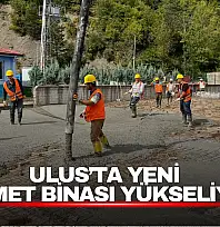 Ulus'ta Yeni İtfaiye ve Fen İşleri Hizmet Binasında Çalışmalar Sürüyor