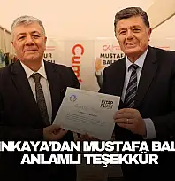 Yalçınkaya'dan Mustafa Balbay'a Anlamlı Teşekkür