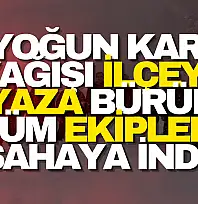 Yoğun Kar Yağışı İlçeyi Beyaza Bürüdü