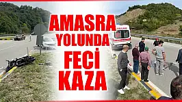 Amasra yolunda feci kaza