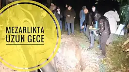 Karaçay Mezarlığı'nda nefesler tutuldu