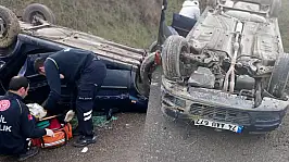 Otomobil takla attı