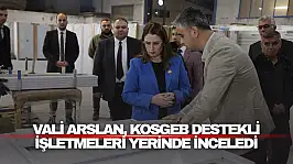Vali Arslan, KOSGEB Destekli İşletmeleri Yerinde İnceledi