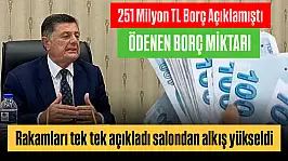 Yalçınkaya ödenen borcu açıkladı