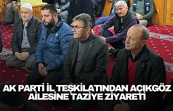 AK Parti İl Teşkilatından Açıkgöz Ailesine Taziye Ziyareti