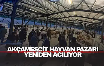 Akçamescit Hayvan Pazarı Yeniden Açılıyor