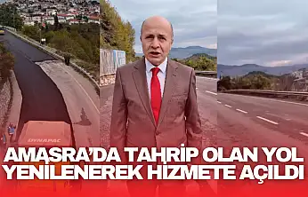 Amasra'da Tahrip Olan Yol Yenilenerek Hizmete Açıldı