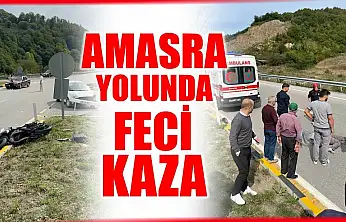 Amasra yolunda feci kaza