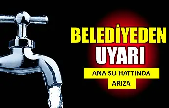 Ana su hattında arıza