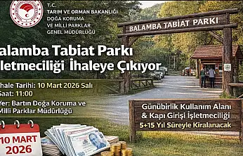 Balamba Tabiat Parkı ihaleye çıkıyor